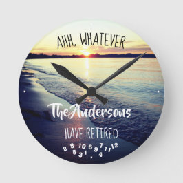 Ahh, ongeacht de familienaam, heeft zonsondergang  ronde klok