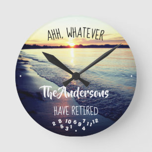 Ahh, ongeacht de familienaam, heeft zonsondergang  ronde klok