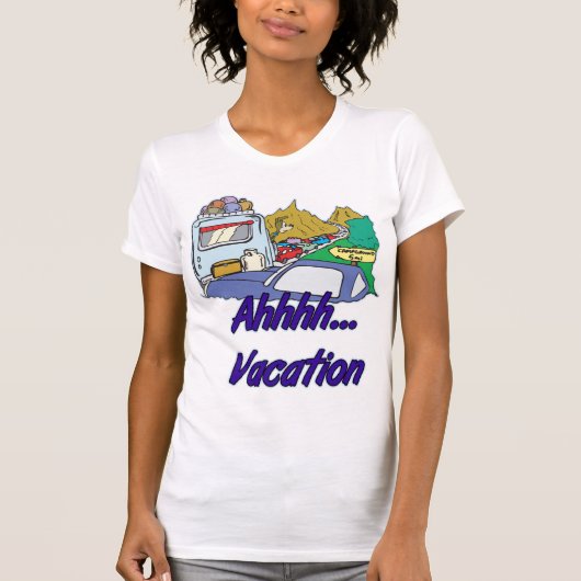Ahh Vacation Camping T-shirt (Voorkant)