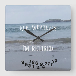 Ahh, wat ik ook ben in ruste of een Gezegde - Ocea Vierkante Klok