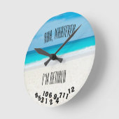 Ahh, wat ik ook ben, tropisch strand Funny. Ronde Klok (Hoek)