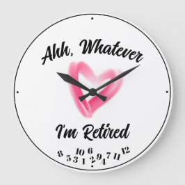 Ahh wat ik ook heb, elk Gezegde roze hart Grote Klok