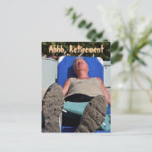 Ahhh, briefkaart van pensionering (Staand voorkant)
