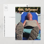 Ahhh, briefkaart van pensionering (Voorkant / Achterkant)