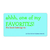 ahhh, een van mijn FAVORIETEN! Etiket (Voorkant)