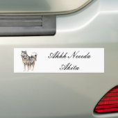 Ahhh Neeeda Akita Bumpersticker (Op auto)