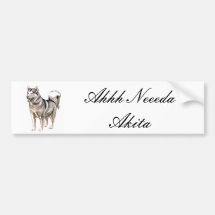 Ahhh Neeeda Akita Bumpersticker