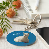 Ahhhh Alpaca Sleutelhanger (Zijkant)