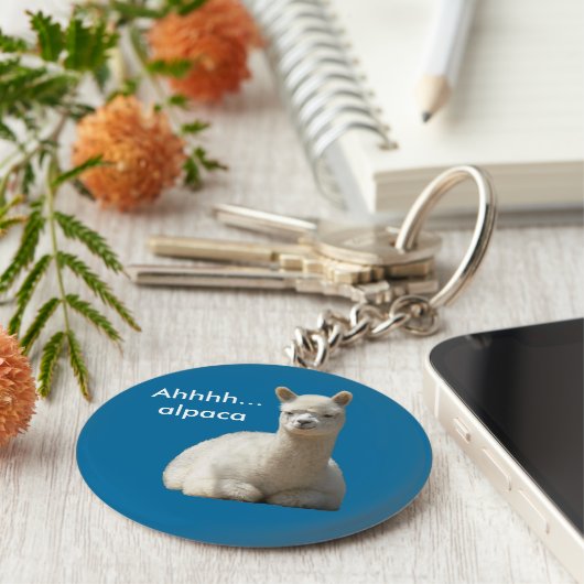 Ahhhh Alpaca Sleutelhanger (Zijkant)
