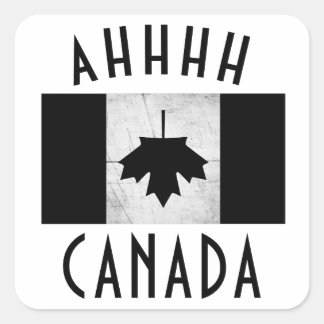 AHHHH Canada! Vlag Vierkante Sticker