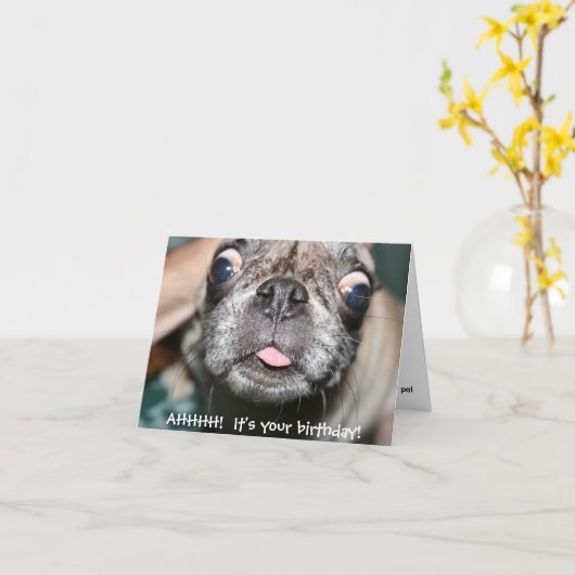 AHHHH! Het is jouw verjaardag! Verjaardag Kaart (Gele Bloem)