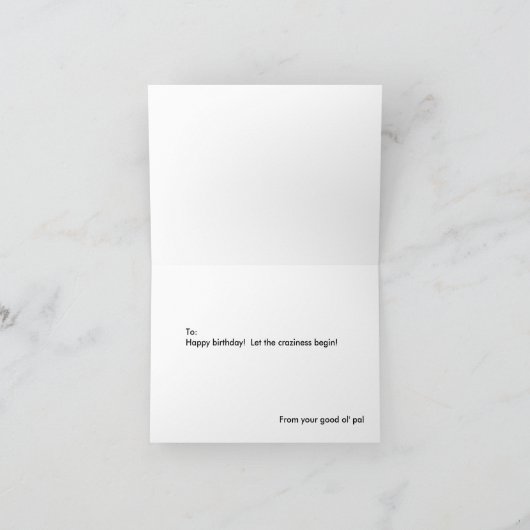 AHHHH! Het is jouw verjaardag! Verjaardag Kaart (Binnen)