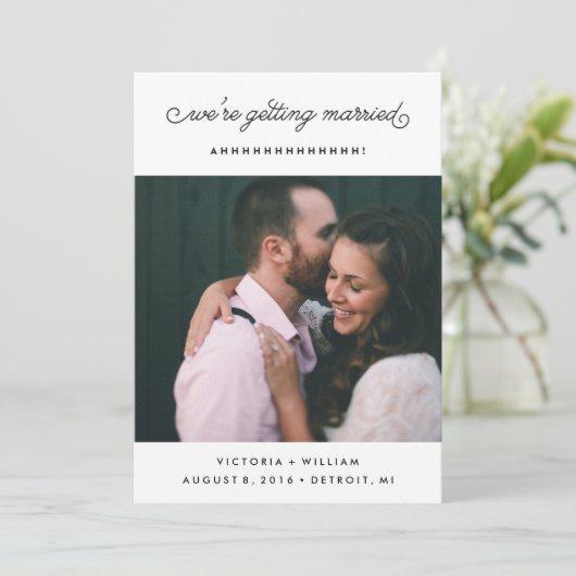 Ahhhhh - Sla de datum op Save The Date (Staand voorkant)