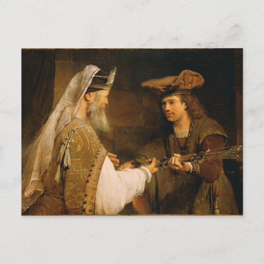 Ahimelech gaf David het zwaard van Goliath Briefkaart (Voorkant)