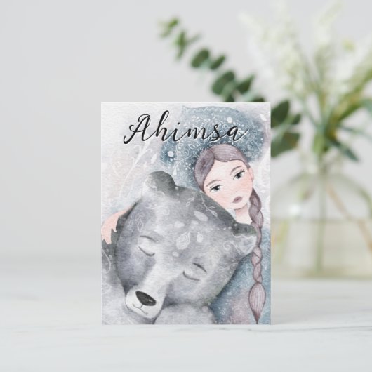 Ahimsa Feestdagenkaart (Staand voorkant)