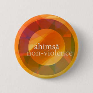 ahimsā - geweldloosheid ronde button 5,7 cm