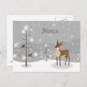 Ahimsa Holiday Reindeer Feestdagenkaart (Voorkant / Achterkant)