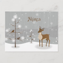 Ahimsa Holiday Reindeer Feestdagenkaart