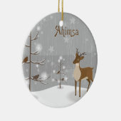 Ahimsa Holiday Reindeer Keramisch Ornament (Rechts)