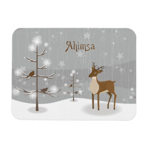 Ahimsa Holiday Reindeer Magneet