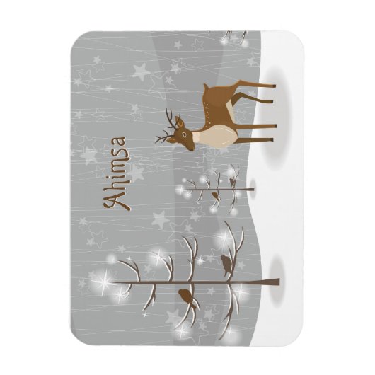 Ahimsa Holiday Reindeer Magneet (Verticaal)
