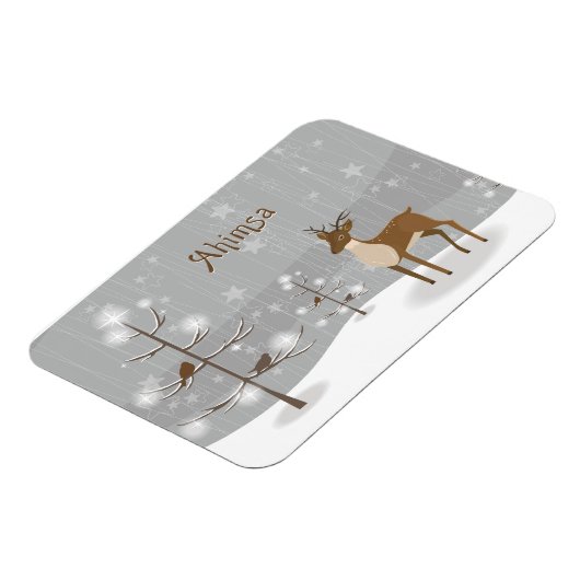 Ahimsa Holiday Reindeer Magneet (Linkerzijde)
