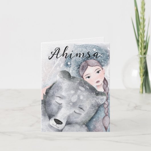 Ahimsa-kerstfeestkaart Feestdagen Kaart (Voorkant)