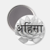 Ahimsa Lotus Flower Magneet (Voorkant / Achterkant)