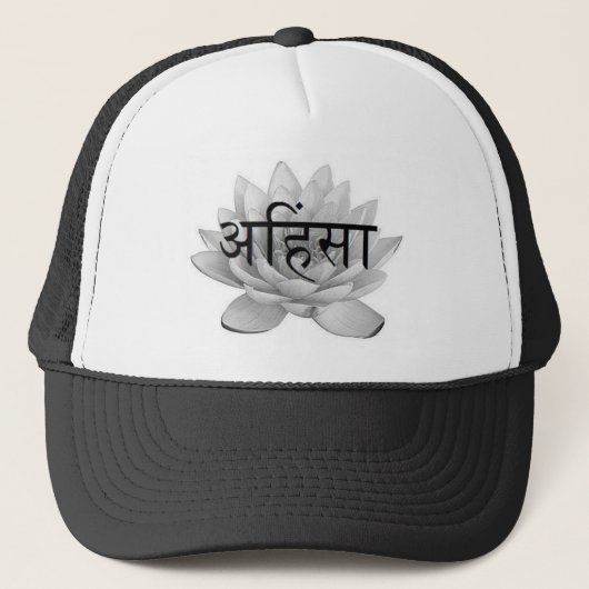 Ahimsa Lotus Flower Trucker Pet (Voorkant)