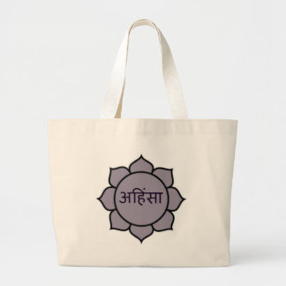 ahimsa (lotus).jpg grote tote bag
