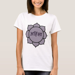 ahimsa (lotus).jpg t-shirt