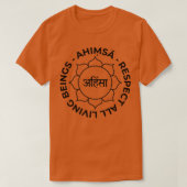Ahimsa Non Violence T-shirt (Design voorkant)