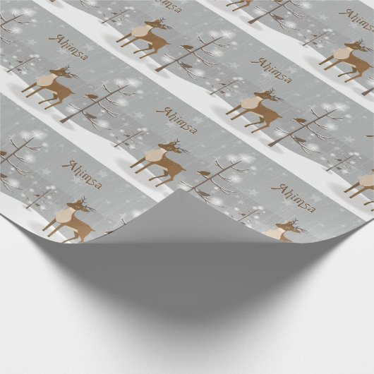 Ahimsa Reindeer Cadeaupapier (Hoek)