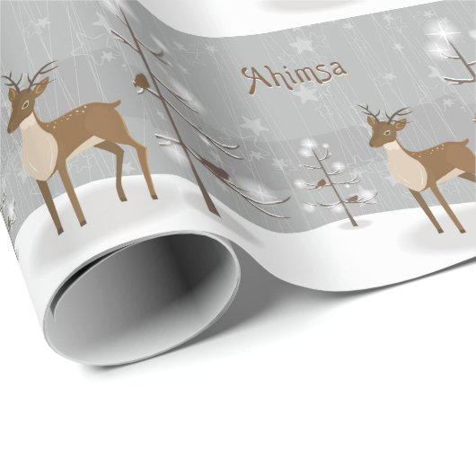 Ahimsa Reindeer Cadeaupapier (Rol Hoek)