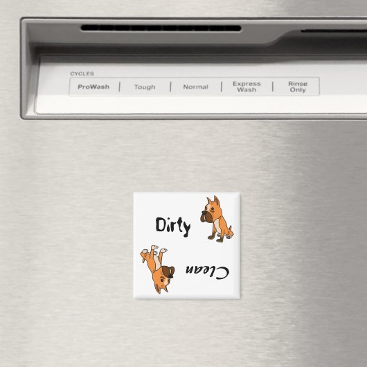 AHL- Dirty Paws Boxer Magnet (Insitu (Vaatwasser))