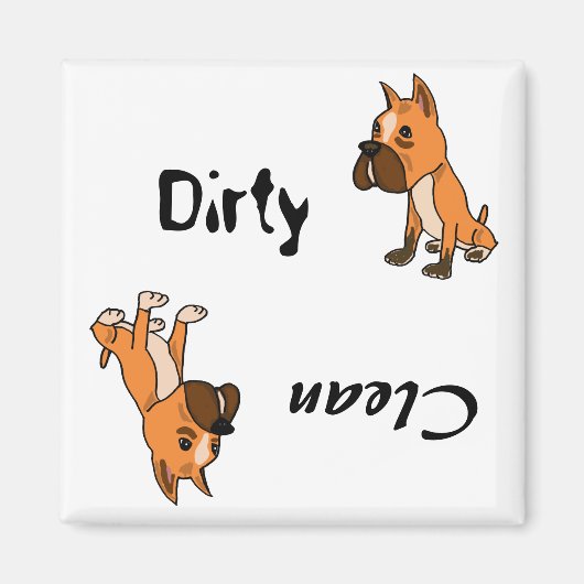 AHL- Dirty Paws Boxer Magnet (Voorkant)
