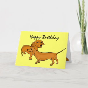 AHL- Happy Birthday Dachshund-kaarten Kaart