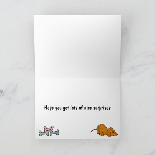 AHL- Happy Birthday Teckel Kaarten (Binnen)