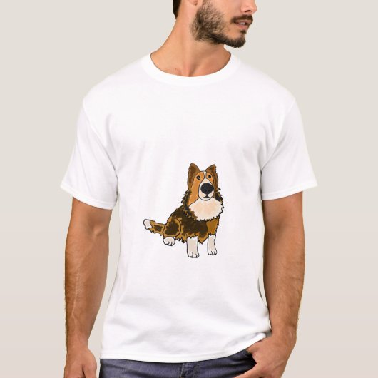 AHL- Sheltie Dog Cartoon Shirt (Voorkant)