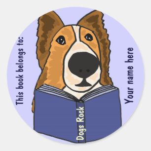 AHL- Sheltie Een boek lezen Stickers