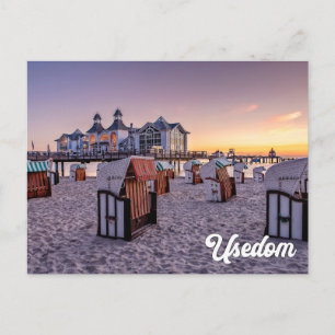 Ahlbeck Pier, Usedom, Duitsland Briefkaart