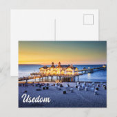 Ahlbeck Pier, Usedom, Duitsland Briefkaart (Voorkant / Achterkant)