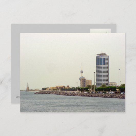 Ahmad Tower, stad Koeweit Briefkaart (Voorkant / Achterkant)