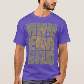 Ahmedabad Gujarat India Stadsplattegrond Typografi T-shirt