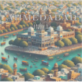 Ahmedabad India 3 inch Vinyl Sticker (Voorkant)