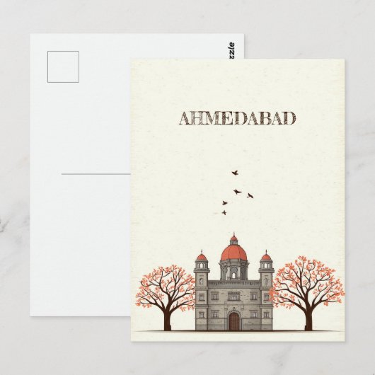 Ahmedabad India Travel Briefkaart (Voorkant / Achterkant)