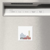 Ahmedabad skyline poster magneet (Insitu (Vaatwasser))