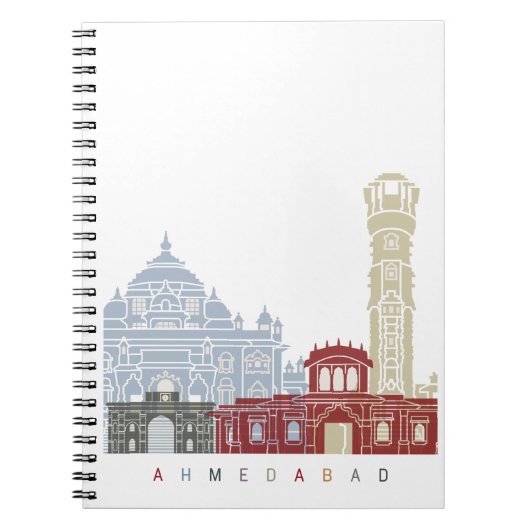 Ahmedabad skyline poster notitieboek (Voorkant)
