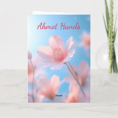 Ahmet Hands Hallo Lente Mooie Wenskaart  Kaart (Achterkant)