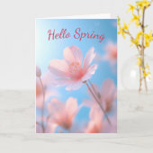 Ahmet Hands Hallo Lente Mooie Wenskaart  Kaart (Gele Bloem)